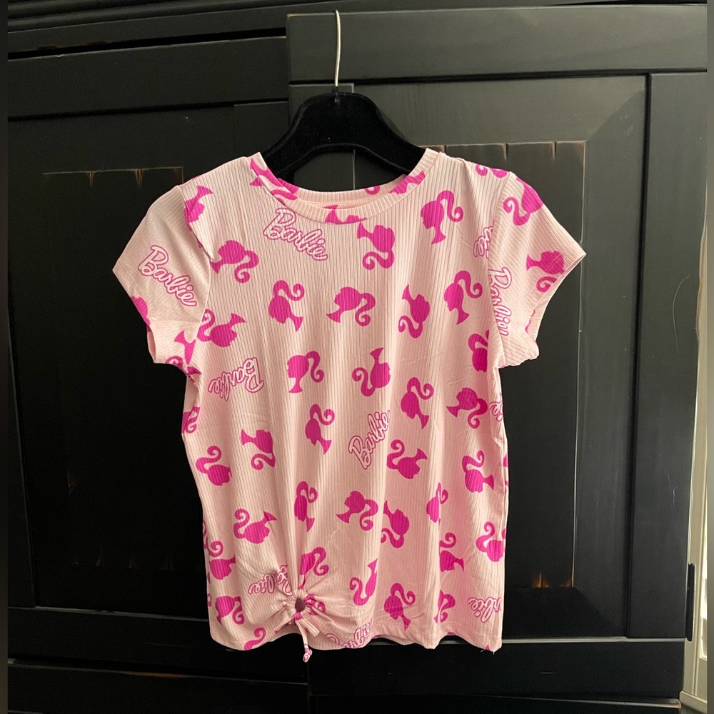 BARBIE Classic Logo Pink Top | Waist Tie Front | X-Large | Limited Edition NWOT
